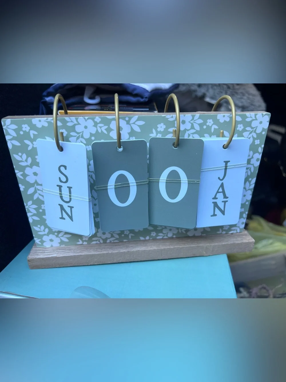 Blank Brand Green Decorative Desk Number Cards - Home Office